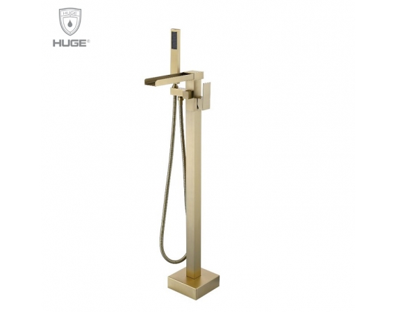 Sen cây đặt sàn cho bồn tắm màu vàng Huge H-SF366G