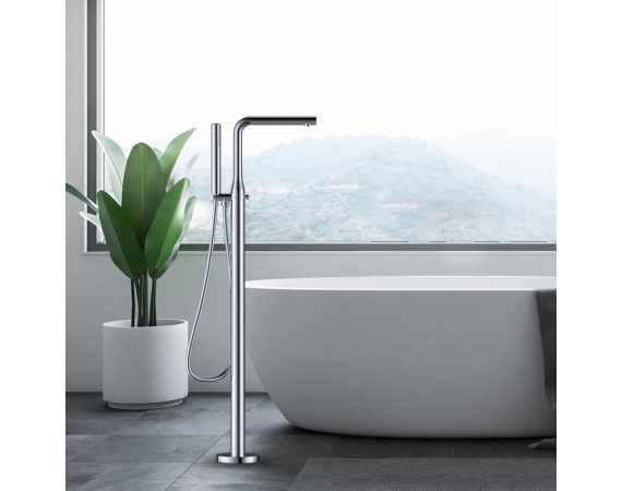 Sen cây đặt sàn mạ crom cho bồn tắm độc lập HD21259W
