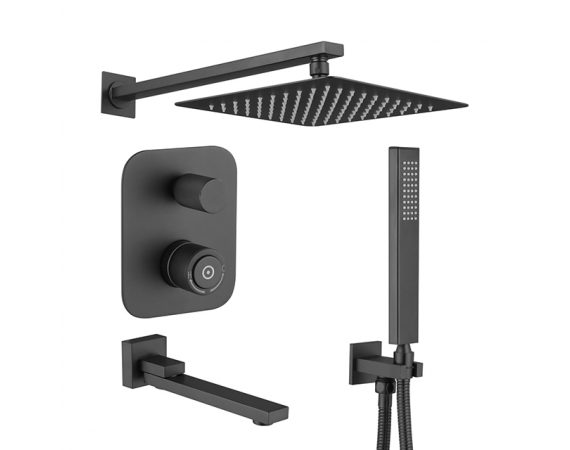 Sen tắm âm tường màu đen HD3268B bát âm tường 