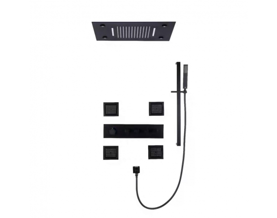 Sen tắm âm tường màu đen bát gắn trần HD6229B