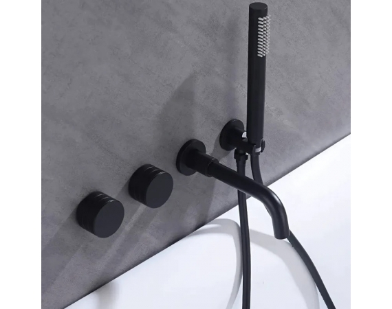 Sen bồn tắm âm tường màu đen tay vặnHD322B
