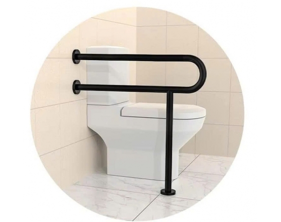 Thanh vịn phòng tắm màu đen TVD80B (795 x 800mmmm)