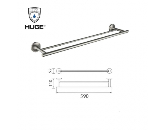 Thanh treo khăn đôi inox mờ HUGE H-B1739AM