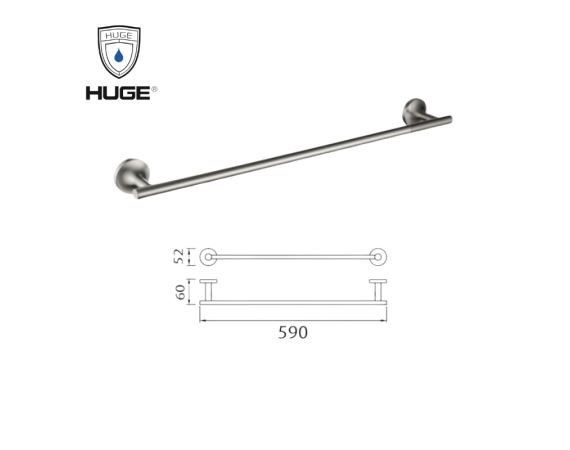 Thanh treo khăn đơn inox bóng HUGE H-B1739
