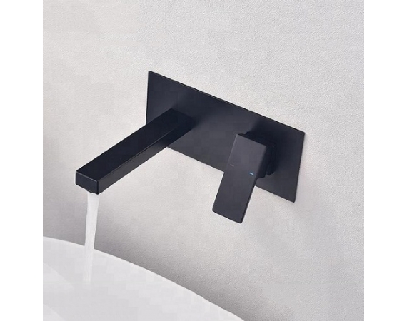 Vòi chậu lavabo âm tường màu đen HD1616B