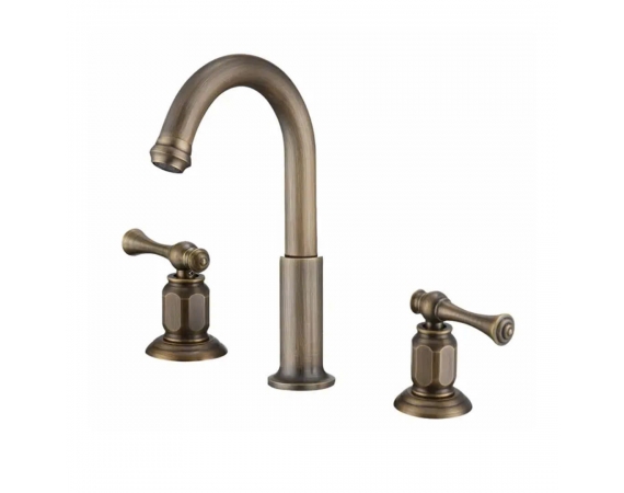 Vòi chậu lavabo màu vàng cổ 3 lỗ HD51369