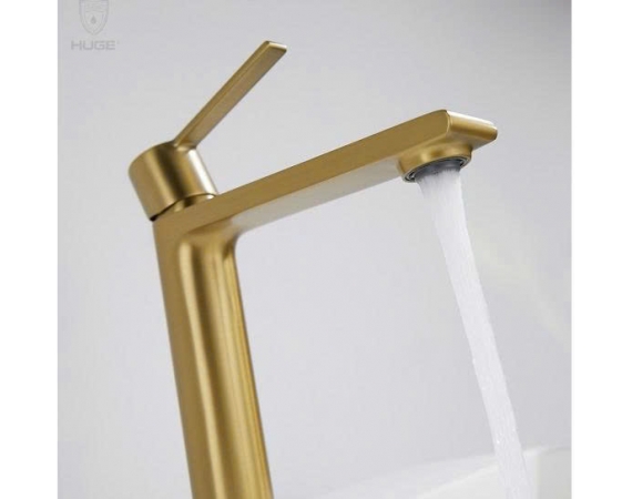 Vòi chậu lavabo màu vàng Huge H-8600AG