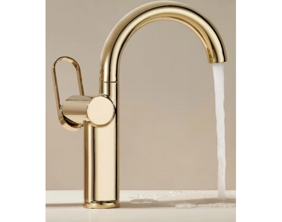 Vòi lavabo nóng lạnh màu vàng bóng HD2113G