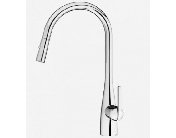 Vòi rửa bát dây rút KONOX Curva Chrome