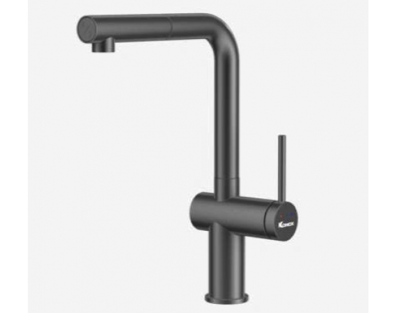 Vòi rửa bát dây rút Konox Stream Smart Gun Metal