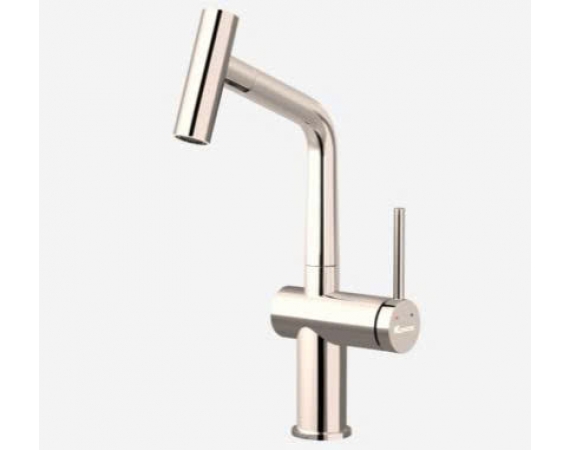 Vòi rửa bát dây rút KONOX Volta Nickel