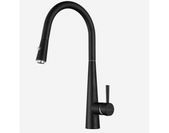 Vòi rửa bát dây rút màu đen KONOX KN1901B