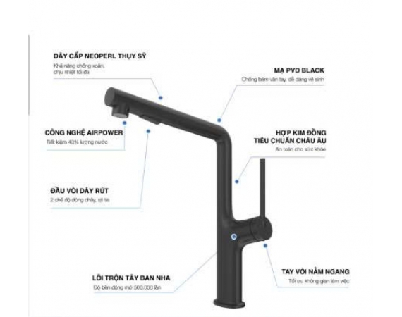 Vòi rửa bát Kluger KLF0001B