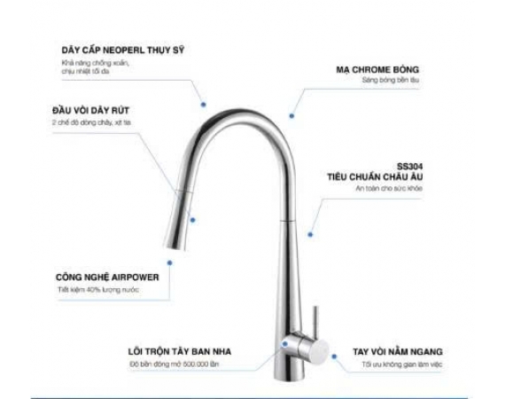 Vòi rửa bát Kluger KLF0009C