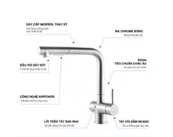 Vòi rửa bát Kluger KLF0013C