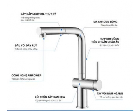 Vòi rửa bát Kluger KLF0034C