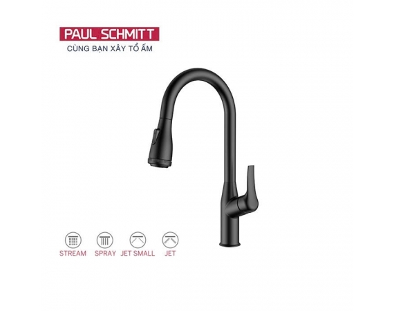 Vòi rửa bát màu đen Paul Schmitt PA332KB