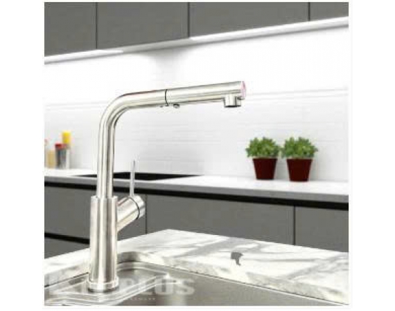 Vòi rửa bát nóng lạnh dây rút KIT PLUS DVR061