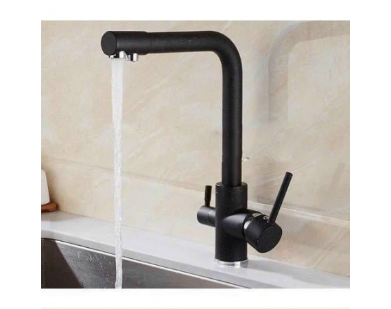 Vòi rửa bát kết hợp vòi lọc nước RO màu đen Kagol K24