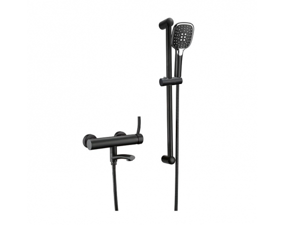 Vòi sen tắm bồn nóng lạnh mạ đen MN-368D