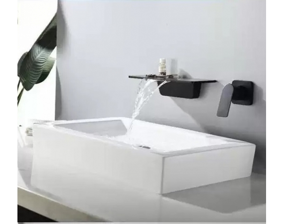 Vòi Lavabo âm tường màu đen HD36001B 