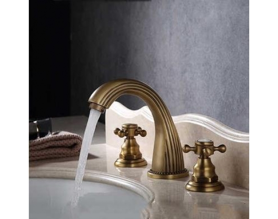 Vòi chậu lavabo,vòi bồn tắm màu vàng đồng HD023012