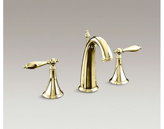 Vòi chậu rửa mặt Kohler màu vàng Finial K-8670T-4M-AF