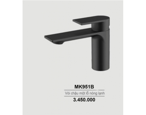 Vòi rửa mặt màu đen Mirolin MK951B