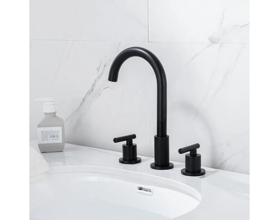 Vòi chậu lavabo 3 lỗ màu đen HD5236B