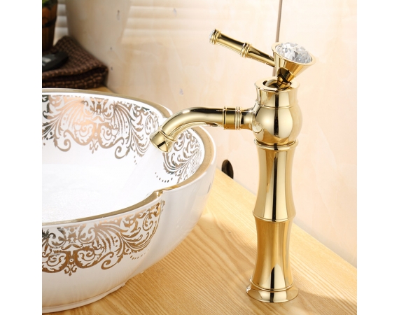Vòi chậu lavabo mạ màu vàngHD3005G