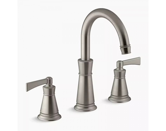 Vòi chậu lavabo 3 lỗ màu đen Kohler ARCHER K-7503T-4-BN