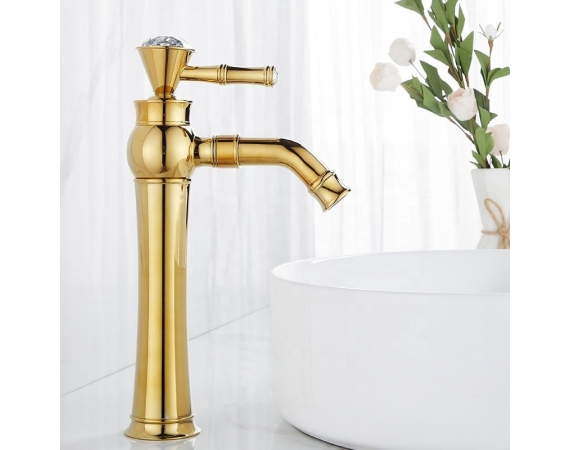 Vòi chậu lavabo mạ màu vàng HD3004G