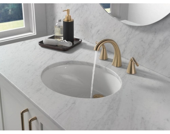 Vòi chậu lavabo 3 lỗ màu vàng HD589VG