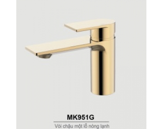 Vòi chậu lavabo mạ vàng Mirolin MK951G